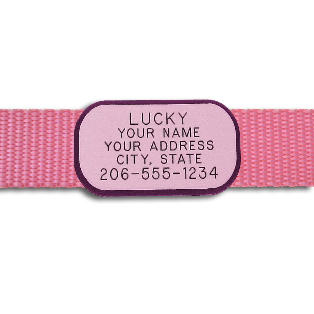 Plastic Collar Tag - Rectangle, - Lucky Pet